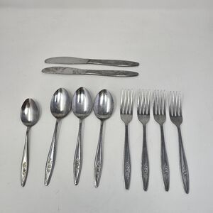 Flatware Set CI Stainless Steel Japan Silverware Vintage Lot 10 Pieces CIF19
